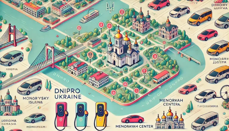 Карта зарядних станцій Дніпро