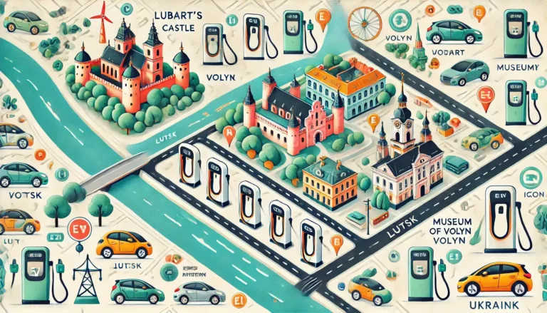 Карта зарядних станцій Луцьк