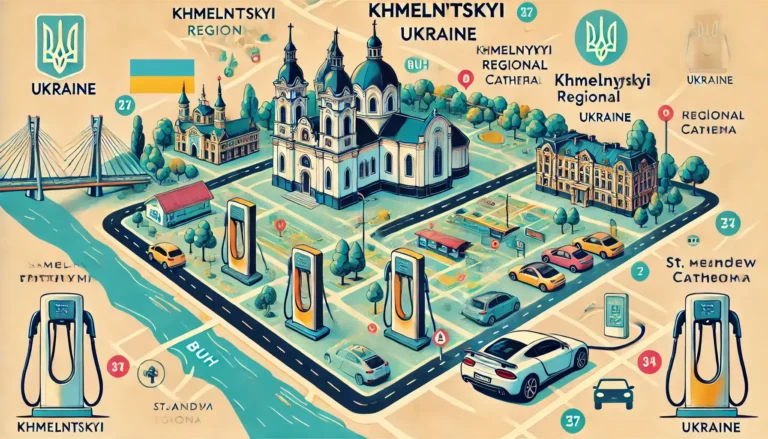 Карта зарядных станций Хмельницкий