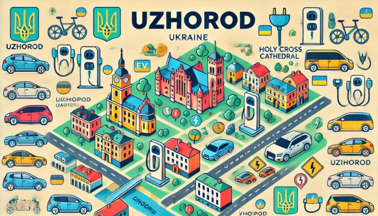 Карта зарядних станцій Ужгород