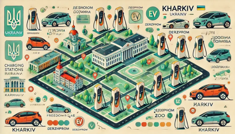 Карта зарядних станцій Харків