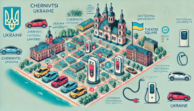 Карта зарядних станцій Чернівці